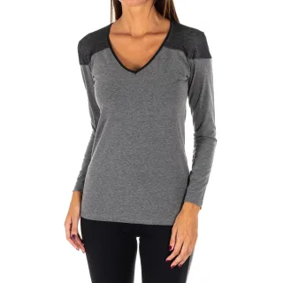Damen V-Ausschnitt Langarm-Outdoor-T-Shirt DB756