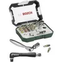 BOSCH Bit-Set Bosch Prom 27tlg. Schrauberbit mit Ratsche 2607017392, inkl. Ratsche