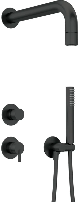 Neuesbad Serie 600 Unterputz Dusch-Set mit fester Kopfbrause Neuesbad Oberfläche: schwarz matt NB1NQS_N9XK1