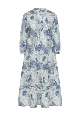 camel active - Mittellanges Sommerkleid mit Allover-Print jade aop - Gr. - S
