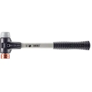 HALDER SIMPLEX - Schonhammer mit verstärktem Tempergussgehäuse und Fiberglasstiel, TPE-mid / Kupfer - 3734.030