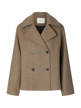 selected women - SLWZIA-ALMA WOOL BLEND JACKET NOOS Fallen Rock - Gr. - 36