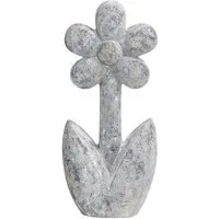 Dehner Gartenfigur Dekofigur Blume, in Steinoptik, Magnesia, grau, frühlingshaftes Deko-Objekt in Steinoptik