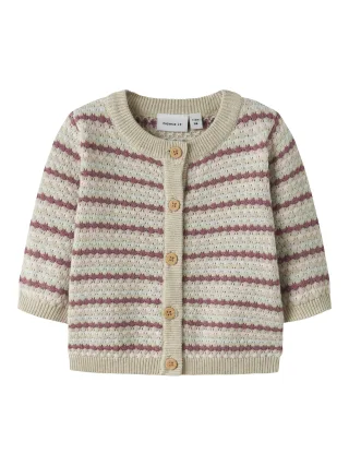 NAME IT - NBFFLOWS LS KNIT CARD mesa rose - Gr. - 56