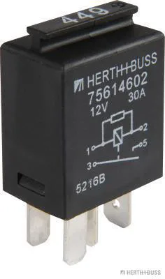 HERTH&BUSS Multifunktionsrelais, 12 V, 30 A, 4 pins, Widerstand - 75614602