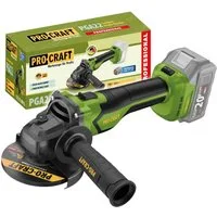 PRO CRAFT Akku-Winkelschleifer PGA22-BB 20 V 125 mm Brushless Solo - ohne Akku, ohne Ladegerät