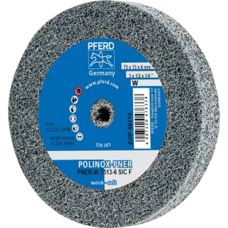 PFERD TOOLS POLINOX verpresstes Vlies-Rad PNER für Geradschleifer, Biegwellen und Schleifblöcke - 44691647