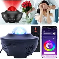 Casativo LED-Sternenhimmel Magischer Laser-Sternenhimmel-Projektor mit Bluetooth Lautsprecher, LED, WIFI, Sprachsteuerung & App-Steuerung