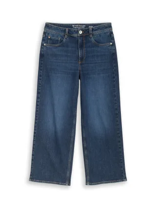 Tom Tailor - TTNELMA CULOTTE Jeans mid stone bright blue denim - Gr. - 28