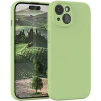 EAZY CASE Handyhülle für Apple iPhone 15 Hülle Silikon 6,1 Zoll, Smart Slimcover Matt Silikon Schutzhülle mit Kameraschutz tpu Grün