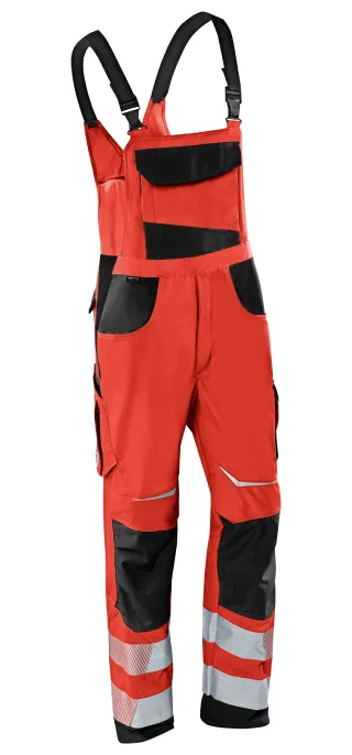 KÜBLER REFLECTIQ Latzhose PSA 2 warnrot/schwarz 31K - 3207 8341-5499-31K