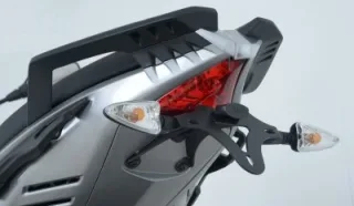 R&amp;G Kennzeichenhalter Heckumbau Aprilia Caponord 1200 (Travel Pack/Rally) Bj.2013-2017 eintragungsfrei