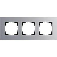 Abdeckrahmen 3-fach, Abdeckung aluminium, Retail