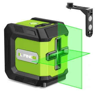 Mini 360-Degree Green Cross Line Laser Level with 2400mAh Lithium Battery including USB L-Bracket and Carry Pouch perfec