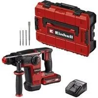 Professional Akku-Bohrhammer TP-HD 18/28 Li BL+4, 18Volt rot/schwarz, Li-Ion Akku 3,0 Ah, 4-teiliges Zubehör-Set, E-Case S