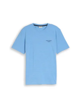Tom Tailor - Piqué T-Shirt in Melange-Optik surf blue - Gr. - XXL