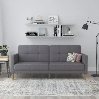 Dorel Home 3-Sitzer "Lilly" Bett-Funktion, Rückenlehne 3-fach verstellbar, Sitzhöhe 43 cm