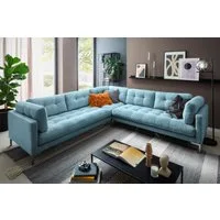 Trends by HG Wohnlandschaft Landau U-Form, in Cord-Stoff mit Metallfuß