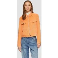 s.Oliver Funktionsjacke Indoor-Jacke Kurze Cordjacke mit aufgesetzten Taschen