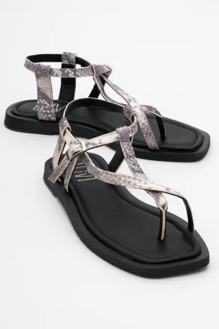 Morgana Leder Thong Sandale (Women)