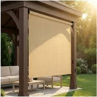 TLGREEN Senkrechtmarkise Vertikalmarkise,HDPE-Schattentuch (für Terrassenpergola,Balkonmarkise, 1-St., Aluminiumrohr mit kabelloser Kurbelbedienung) für Balkon,errasse,Garten,Veranda