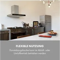 Klarstein Deckenhaube Darya Darya, Dunstabzugshaube 60cm 310 m³/h Edelstahl silber