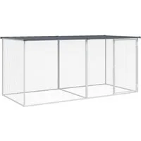 vidaXL Hühnerstall, Hühnerkäfig mit Dach Anthrazit 203x98x90 cm Verzinkter Stahl