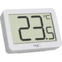TFA Dostmann Raumthermometer Digitales Thermometer, weiß zur Temperaturkontrolle in Innenräumen