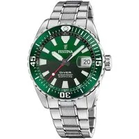 Festina Taucheruhr The Originals/Diver F20669/2, Armbanduhr,Quarzuhr,Herrenuhr,bis 20 bar wasserdicht, Edelstahlarmband