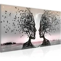 Runa Art Wandbild Liebespaar Abstrakt Bild Wohnzimmer Schlafzimmer Deko 100x40 cm