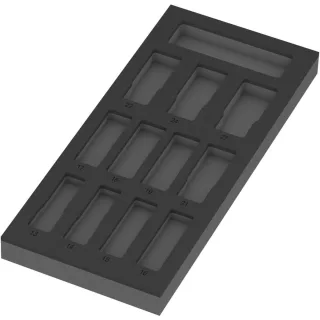 Wera 9825 Schaumstoffeinlage Zyklop C, 1/2", Impaktor Deep Steckschlüsseleinsatz Set 1, ohne Werkzeu - 05137325001