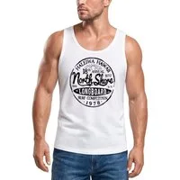Neverless Tanktop Herren Tank-Top North Shore Longboard Retro Surf Motiv Wellenreiten mit Print