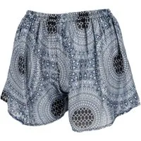 Guru-Shop Hose & Shorts Leichte Pantys, Print Shorts - taubenblau alternative Bekleidung