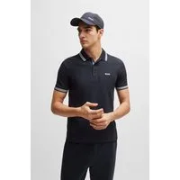 BOSS GREEN Poloshirt Paddy Regular Fit atmungsaktive Piqué-Webstruktur, Flachstrickkragen, gerader Schnitt