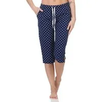 Normann Relaxanzug Damen Schlafanzug Pyjama Capri-Hose 3/4-lang - perfekt zu kombinieren