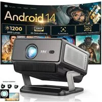 XGODY 2026 Neuer Smart Beamer 4k heimkino mit leinwand, Integrierte APP UHD-Beamer (1200 lm, 2500:1, 3840 x 2160(1200 ANSI) px, Android 14, Full HD 1080P, unterstützt 8K-Decodierung Projektor)