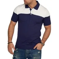 CARISMA Poloshirt CRPARATI Strick Kurzarm Polo T-Shirt Color-Block