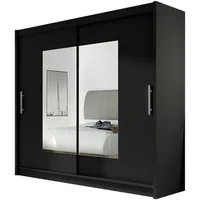 MIRJAN24 Kleiderschrank London VII (mit Schiebetüren, Spiegel) Modernes Schiebetürenschrank, Schlafzimmerschrank