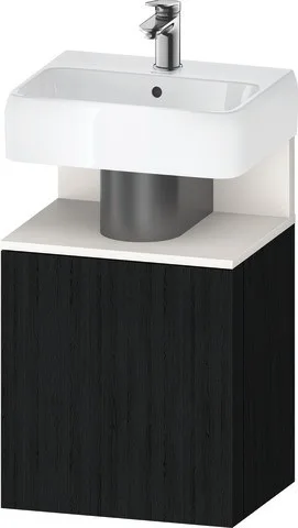 Duravit Qatego Waschtischunterbau wandhängend Eiche Schwarz Matt 440x350x645 mm - QA4076L84160000 QA4076L84160000