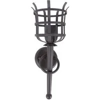 Home4Living Wandleuchte Wandfackel Fackelleuchte 230V Wandlampe Rostoptik E27, ohne Leuchtmittel, Dekorativ, Rustikal