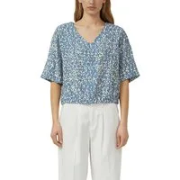 s.Oliver Shirtbluse weite Passform, V-Ausschnitt
