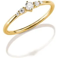 THOMAS SABO Fingerring Ring mit Zirkoniasteinen gelbgoldfarben, mit Zirkonia (synth)