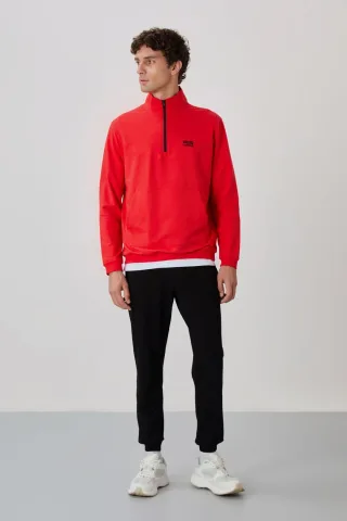 Herren Sweatshirt- und Hosen-Set mit Reißverschluss vorne