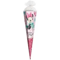 Roth Schultüte Disney Minnie Maus, 85cm, eckig, mit Rot(h)-Spitze und weißem Tüllverschluss