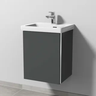 Sanipa 3way Waschtischunterbau zu Villeroy & Boch Subway 3.0 Waschtisch mit 1 Tür, Anthrazit-Matt BR84222