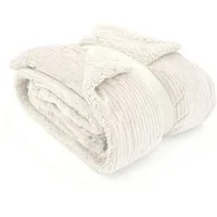 Wohndecke Flauschige Cord Kuscheldecke Sherpa Fell Sofadecke, heimtexland, 150x200 I extra dick I warm I kuschelig weich I fusselfrei