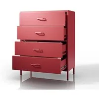Jan Nowak Kommode CARLA Kommode Metall Stahl 80x101x40cm 4 Schubladen Sparkling (Stahl 0,6mm, 45kg Schubladen, Wandmontage, Industrial Loft), Brilliance Beine Regulierbar Wohnzimmer Schlafzimmer