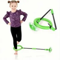 Ophy Lernspielzeug Blinkender Springring (Swing Wheel) – faltbarer Fußkreisel, Fitness-Spielzeug für Kinder ab 3 Jahren & Erwachsene