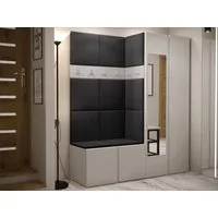 MIRJAN24 Garderoben-Set Orion XII, (Komplett-Set, Schrank, Schrank mit Spiegel, 2x Kleiderhaken, Paneel 11x 42x42), Auswahl aus Fronten und Polsterplatten