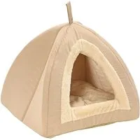 Dehner Tierbett Katzenhöhle Findus, 40 x 35 x 40 cm, Plüsch Katzenhöhle, auch für kleine Hunde wunderbar